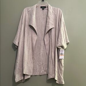 NWT Karen Kane Linen Open Front Cardigan Size S/M